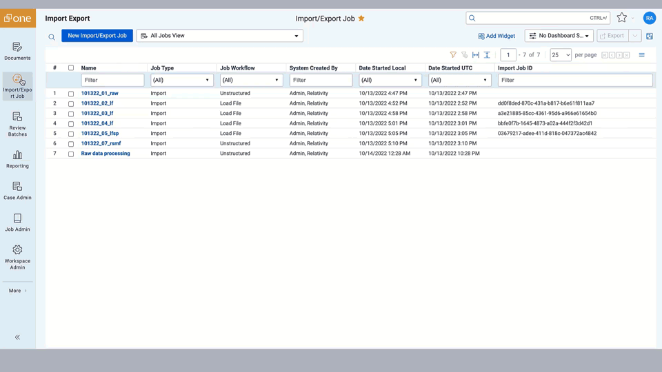 Import/Export screenshot