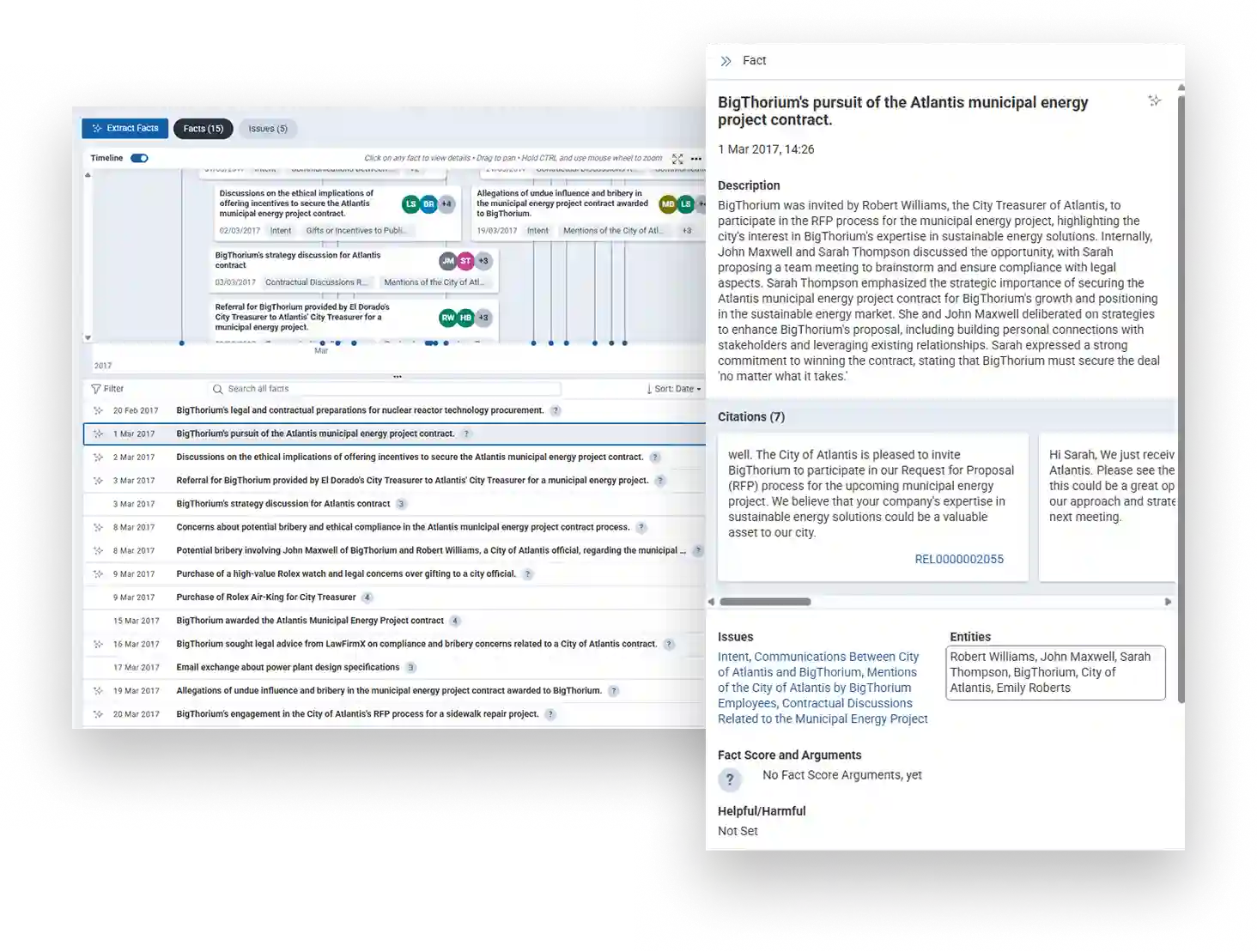 Case Strategy - Fact navigator screenshot