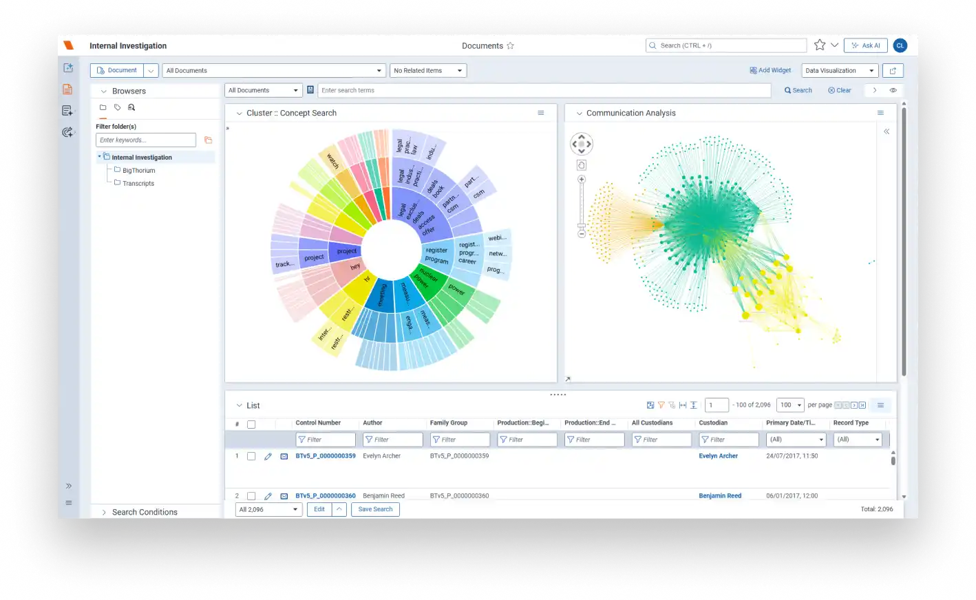 Relativity aiR Government - Find what matters most Screenshot
