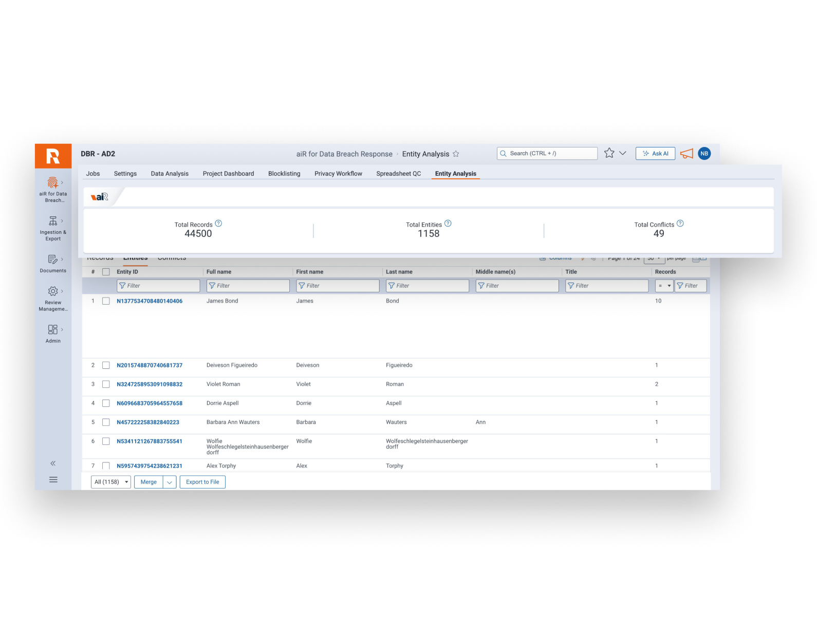 aiR for Data breach response - Get notification-ready outputs screenshot